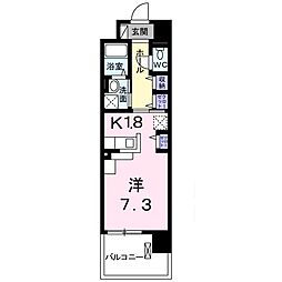 アルドールかしはら 1Kの間取図画像