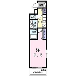 プレッソ杁ケ池 1Kの間取図画像