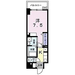 オリヴィエ 1Kの間取図画像