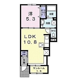 セレーノ佐久 1LDKの間取図画像