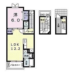 サンリット15 1LDKの間取図画像
