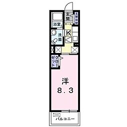 ウェステンドルフ2 1Kの間取図画像