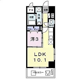 アンドーバーテラス識名 1LDKの間取図画像