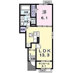ルミナーレ 1LDKの間取図画像