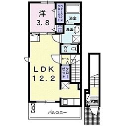 トレピアーチェ2 1LDKの間取図画像