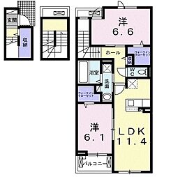 ステラ2 2LDKの間取図画像