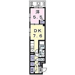 アーバンヒルズ鷺沼.1 1DKの間取図画像