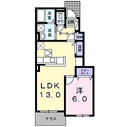 イルディーヴォ5 1LDKの間取図画像