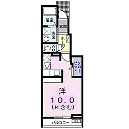 シャンスエール ワンルームの間取図画像