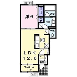 みやび 1LDKの間取図画像