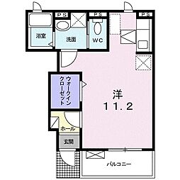 エレガンhiro ワンルームの間取図画像