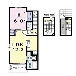 Ｊｕｎ（ジュン） 3階1LDKの間取り