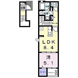 メゾン 政所 1LDKの間取図画像