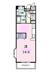 エテルノジェンテ ワンルームの間取図画像