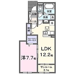 サニークラウン 1LDKの間取図画像