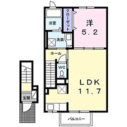 ブリーズ・タウン 1LDKの間取図画像