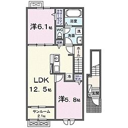 カルテット 2LDKの間取図画像