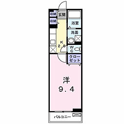 シャルム北島 1Kの間取図画像