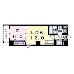 プナホウウエスト 1LDKの間取図画像