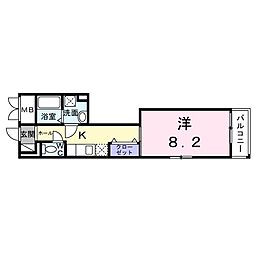 Shizukiyo Court 1Kの間取図画像