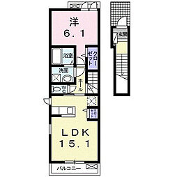 ペピート 1LDKの間取図画像