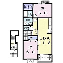 スイート　Ｋ 2階2LDKの間取り