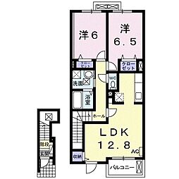 グリーンローズA 2LDKの間取図画像