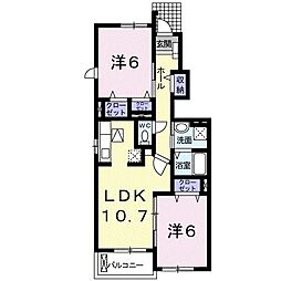 M-SQUAREGARDEN1 2LDKの間取図画像