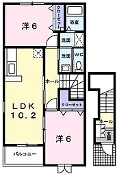 ルガーナ 2LDKの間取図画像