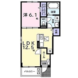 オコナ館山II 1LDKの間取図画像