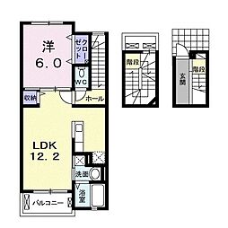 キラベル 1LDKの間取図画像