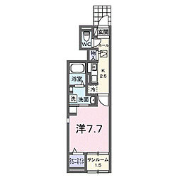 ベルファニー ショウワ B 1Kの間取図画像