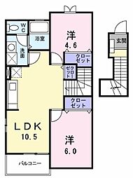サン・アーバン5 2LDKの間取図画像