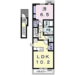 レジュール南大分 1LDKの間取図画像