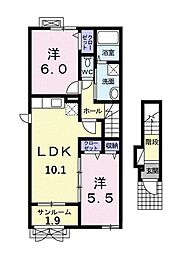 ALIVE2 2LDKの間取図画像