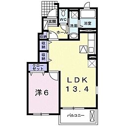 メゾン一刻1 1LDKの間取図画像