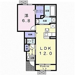 ウェルヴィレッジ4 1LDKの間取図画像