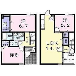 メゾンセレーヌ 3LDKの間取図画像