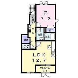 サウスT.S2 1LDKの間取図画像