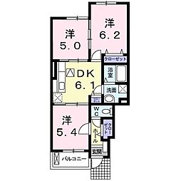 クレールハウス・シュシュ 3DKの間取図画像