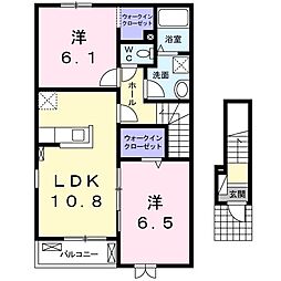 ラルーチェ.S4 2LDKの間取図画像