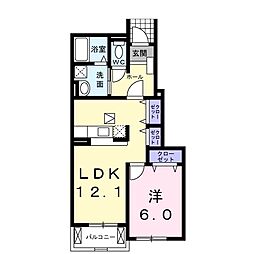 メゾン・ローレル 1LDKの間取図画像