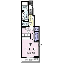 サンビレッジE ワンルームの間取図画像