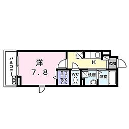 エアリーガーデン 1Kの間取図画像