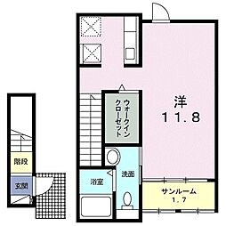 カーサプリマベーラ ワンルームの間取図画像