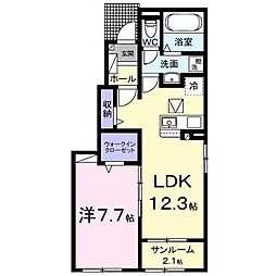 マウントシティ1 1LDKの間取図画像