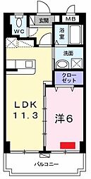 コートドオールパレス 1LDKの間取図画像