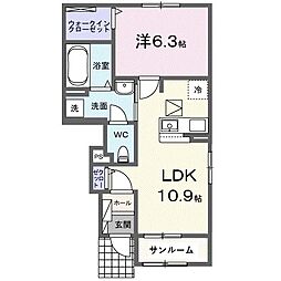 プラネッツ・リラン II 1LDKの間取図画像
