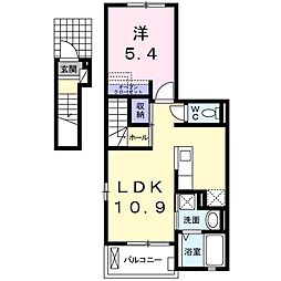 ボニート23 1LDKの間取図画像