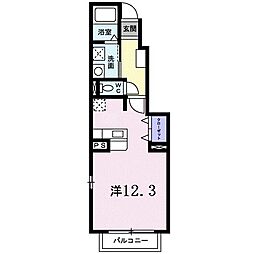 ベルメゾン中山A ワンルームの間取図画像